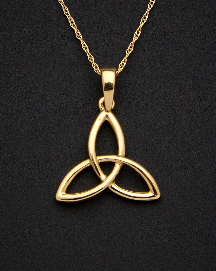 Italian Gold 14k Celtic Knot Pendant Necklace In Gold