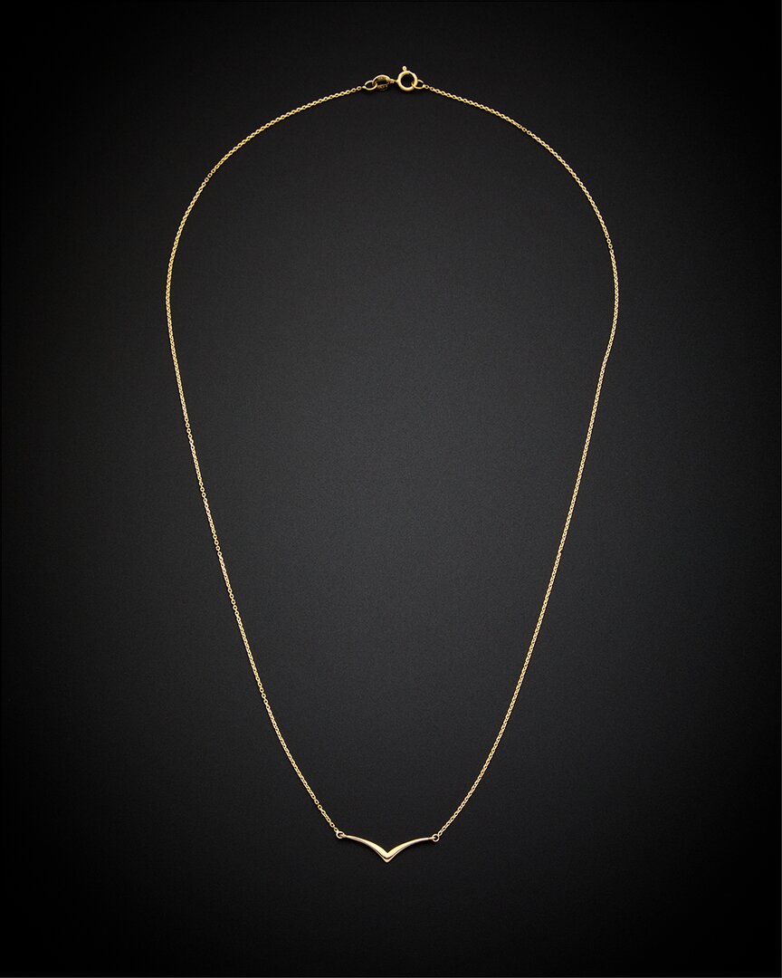 Shop Italian Gold 14k Chevron Necklace