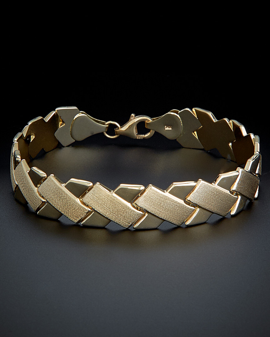 Italian Gold X Link Bracelet
