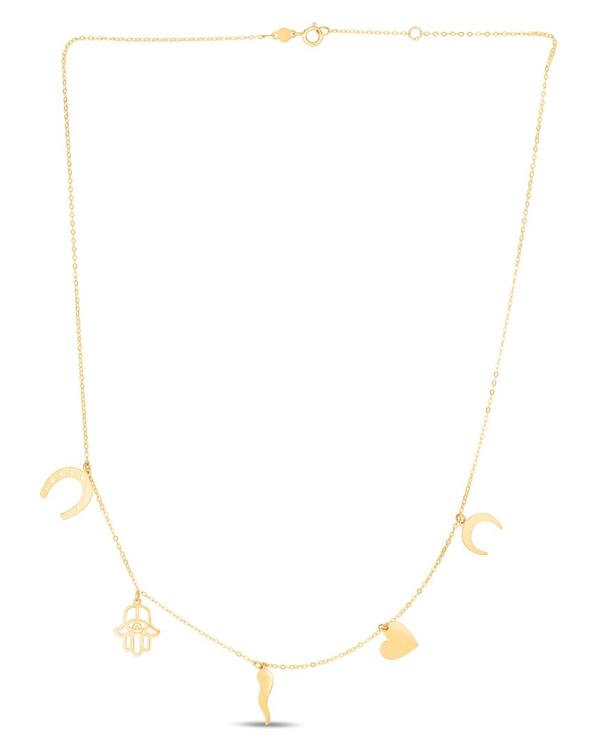 Italian Gold Charm Necklace