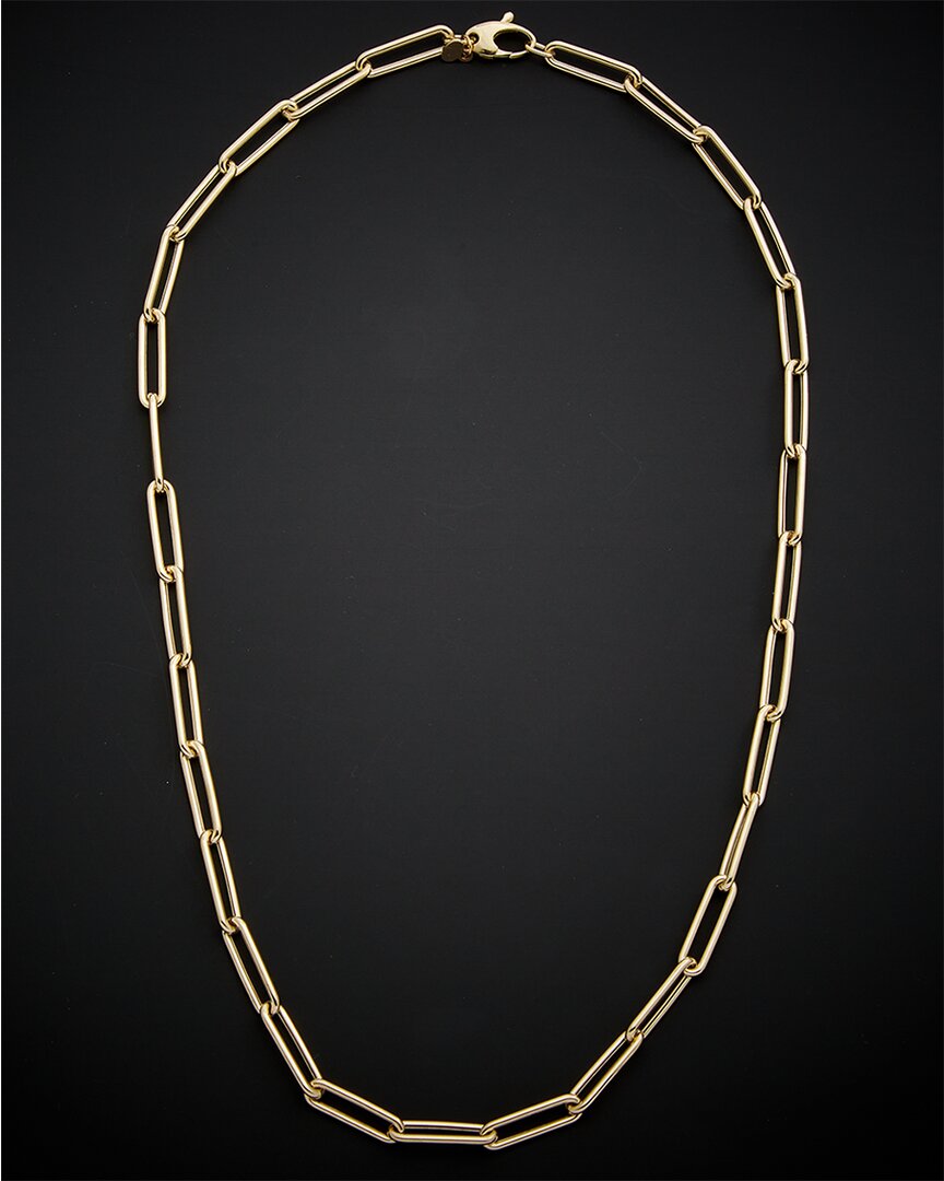 Italian Gold 14k  Paperclip Necklace