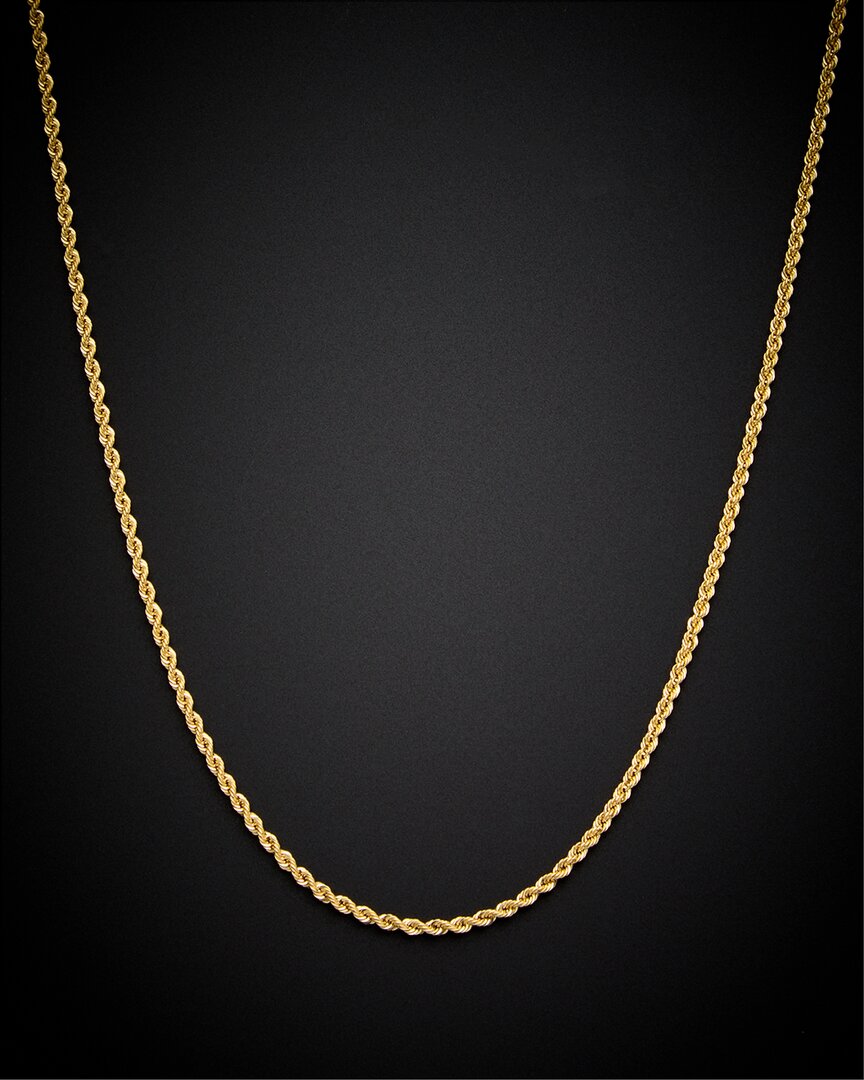 Italian Gold Rope Necklace In Gold