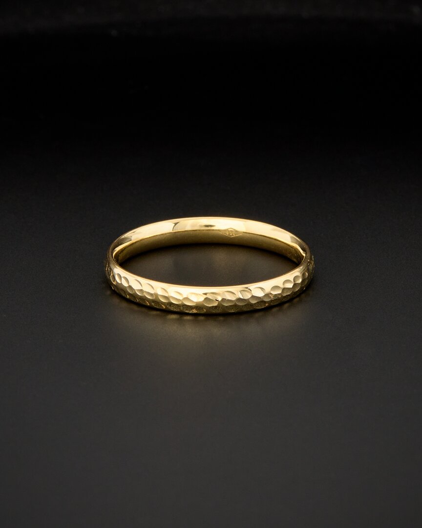 Shop Italian Gold 18k  Comfort Fit Ring