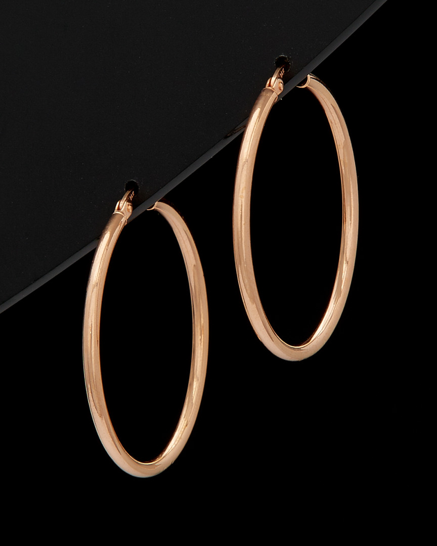 Italian Rose Gold 14k  Hoop Earrings