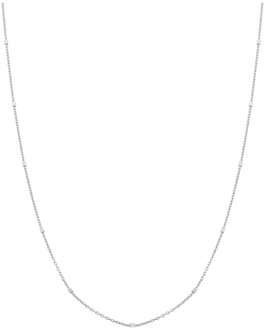 Italian Gold Station Cable Chain Necklace