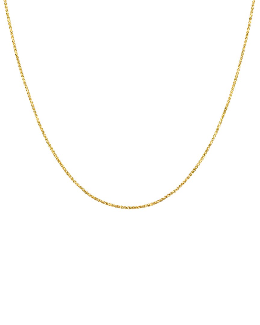 Shop Italian Gold 18k  Wheat Chain Necklace