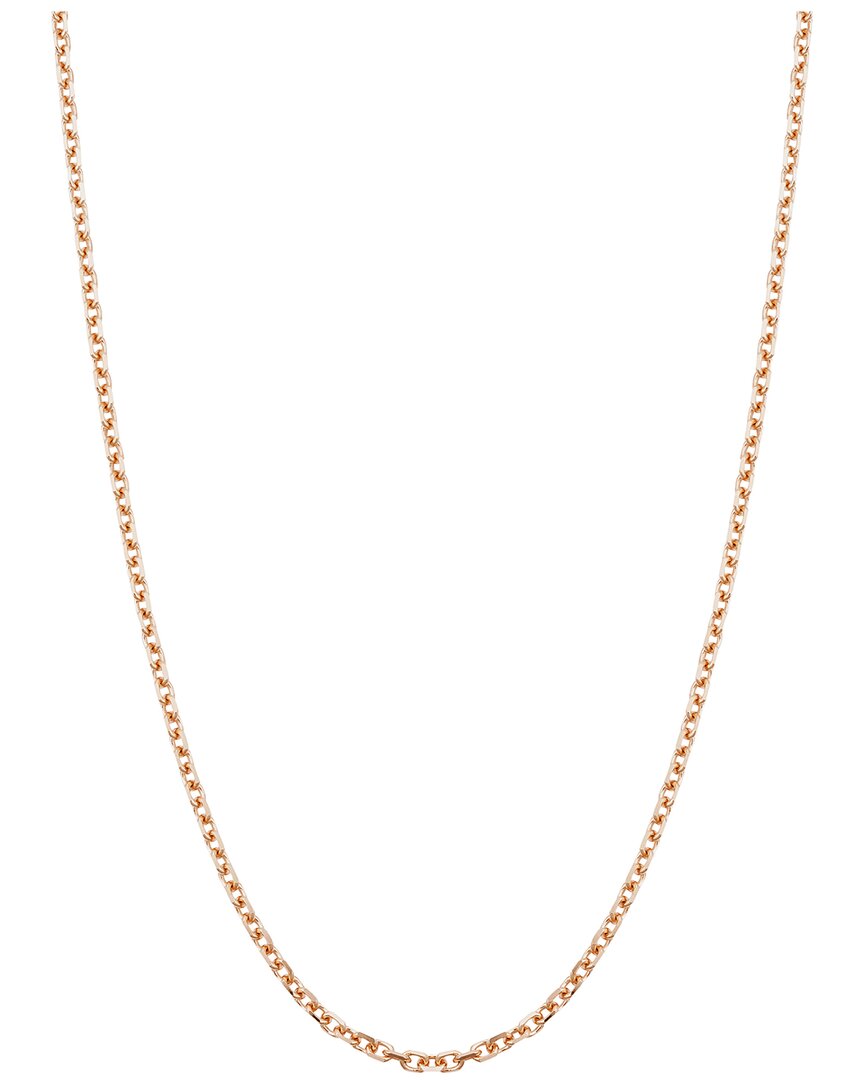 Italian Gold 14k Italian Rose Gold Cable Chain Necklace