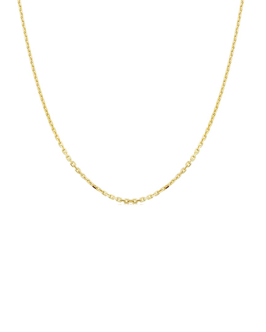 Italian Gold Square Cable Chain Necklace