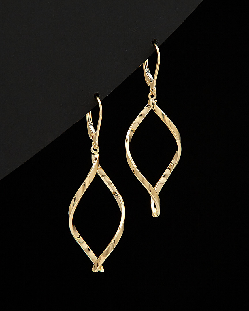 ITALIAN GOLD 14K ITALIAN GOLD TWIST EARRINGS
