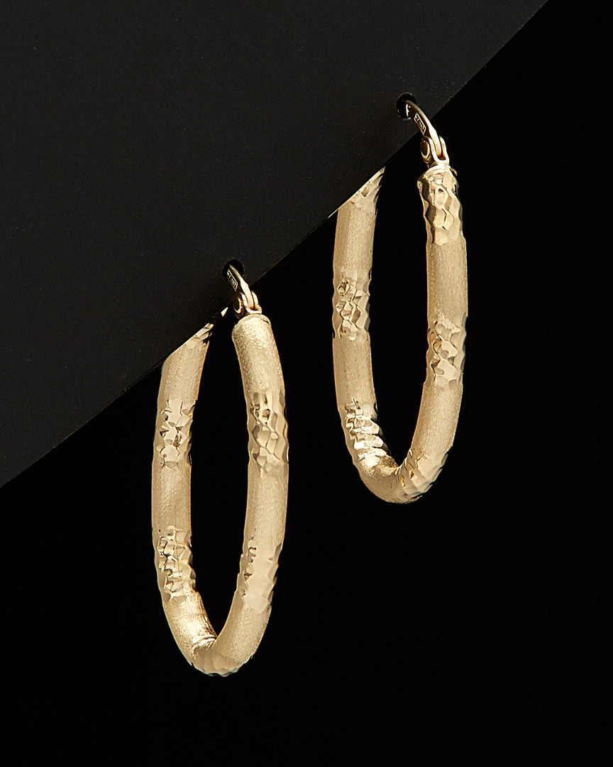 ITALIAN GOLD 14K ITALIAN GOLD OVAL HOOPS