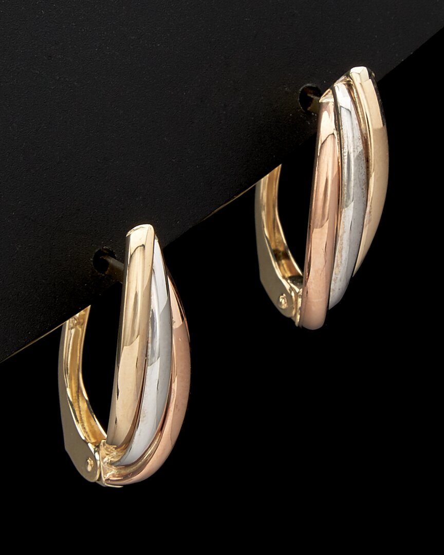 Italian Gold Tri-tone Hoops