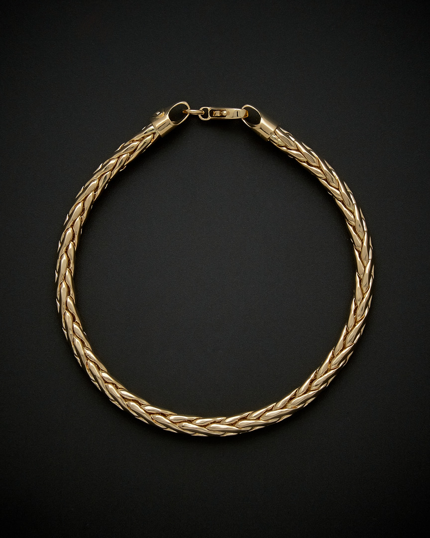 Italian Gold Flat Weave Bracelet