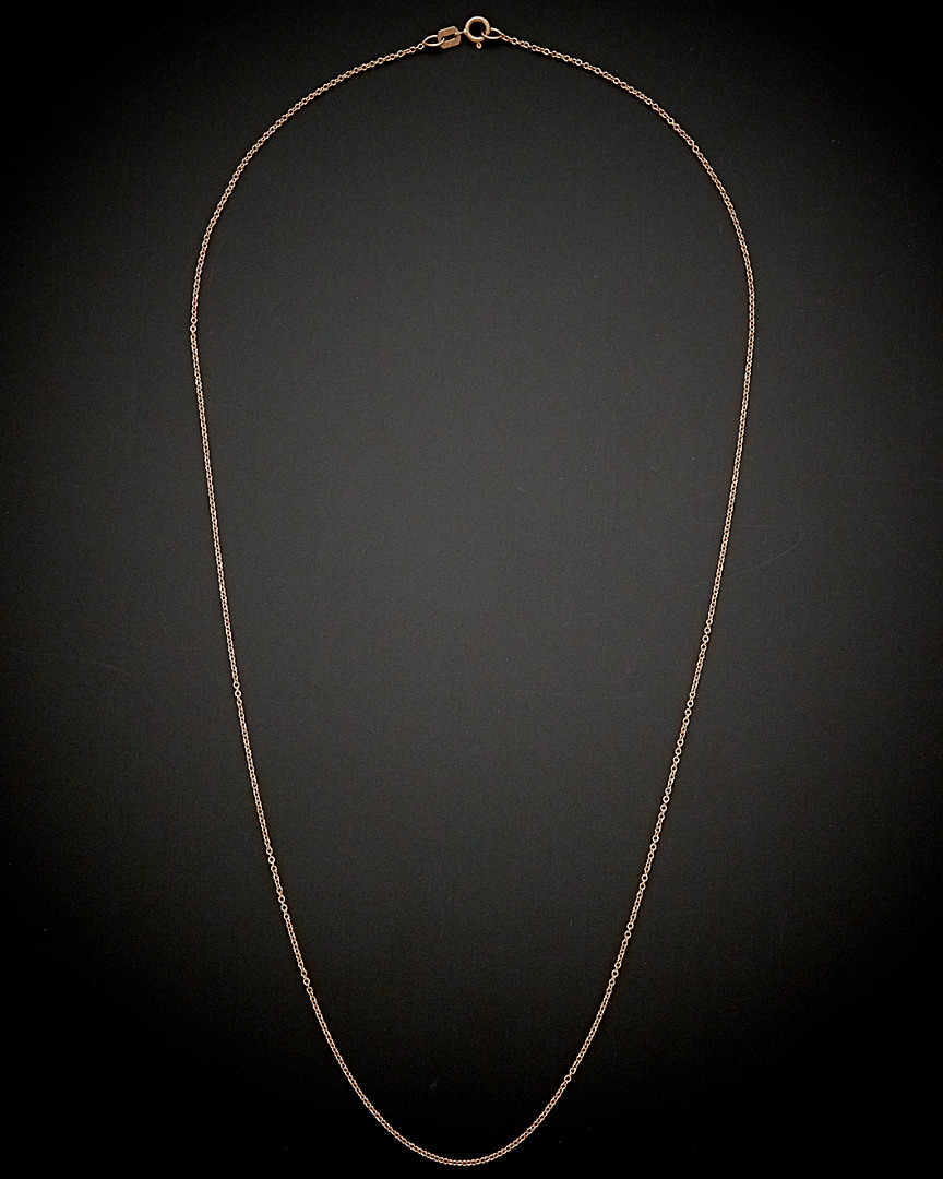 Italian Rose Gold Round Cable Necklace
