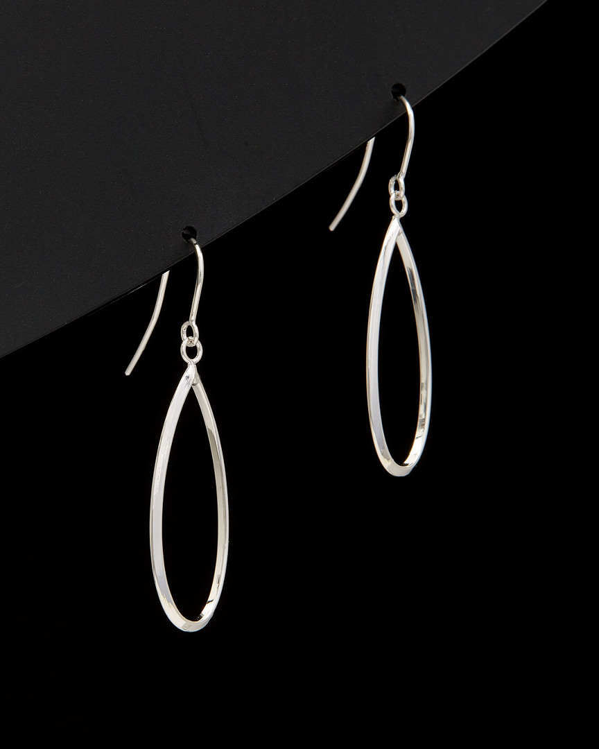 Italian Gold 14k  Oval Drop Earring