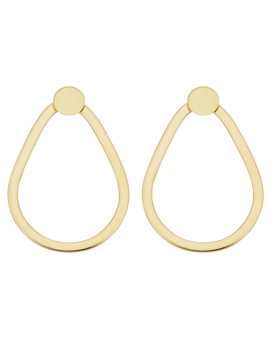Italian Gold Teardrop 3-in-1 Front-back Earrings