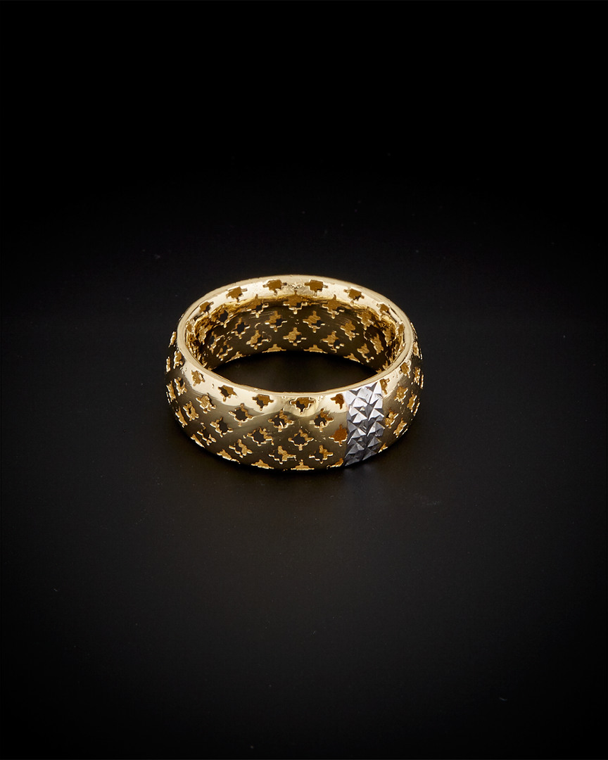 Italian Gold Lattice Band Ring