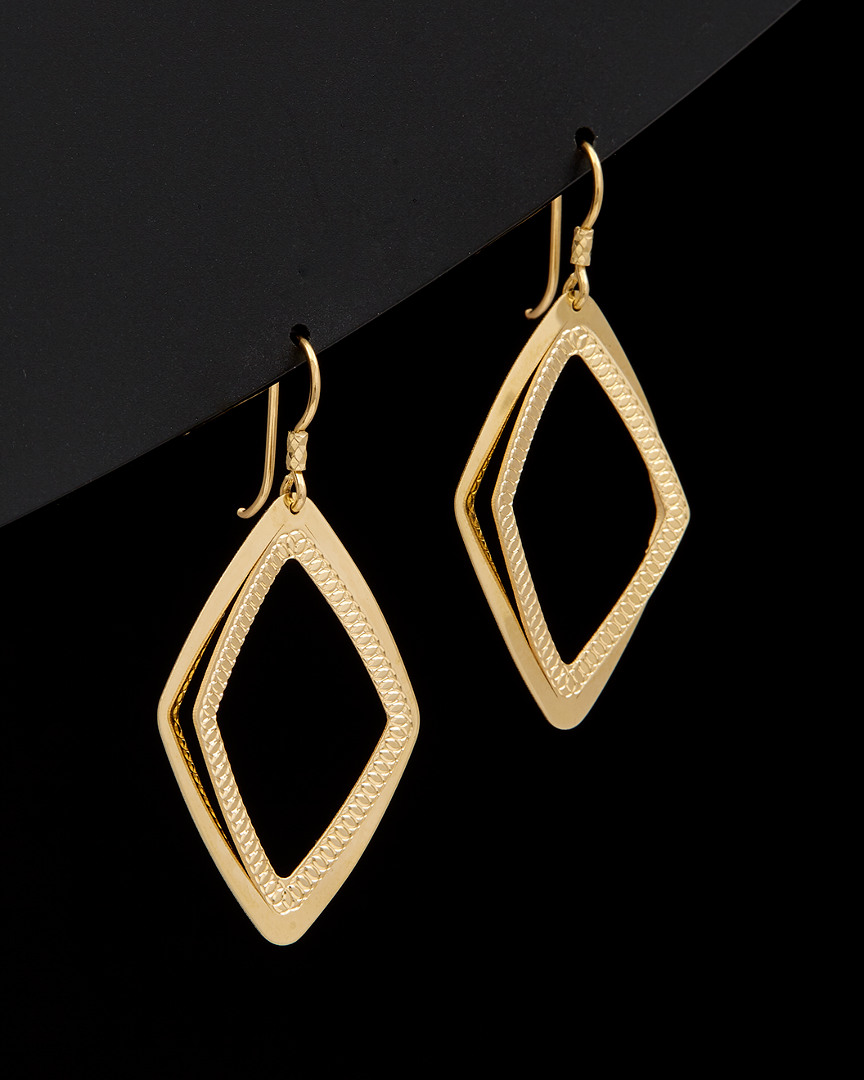 Italian Gold Geometric Dangle Earrings
