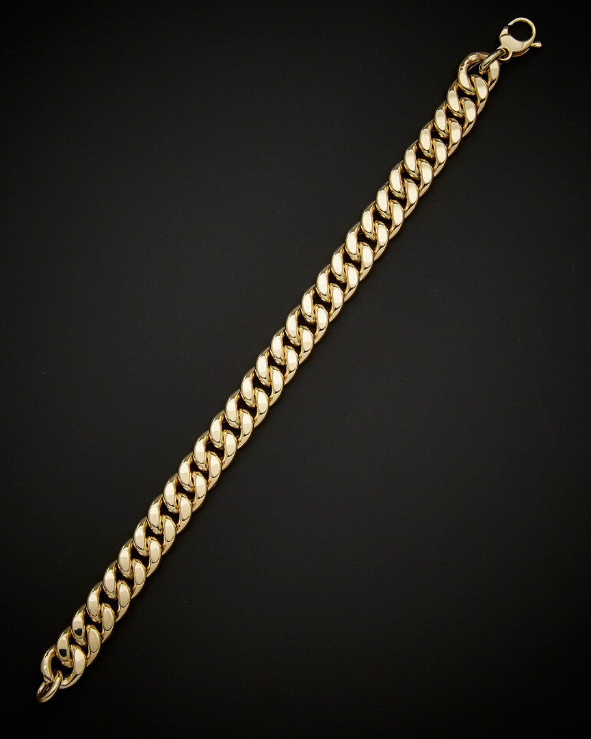 Shop Italian Gold 14k  Semi Solid Curb Chain Bracelet