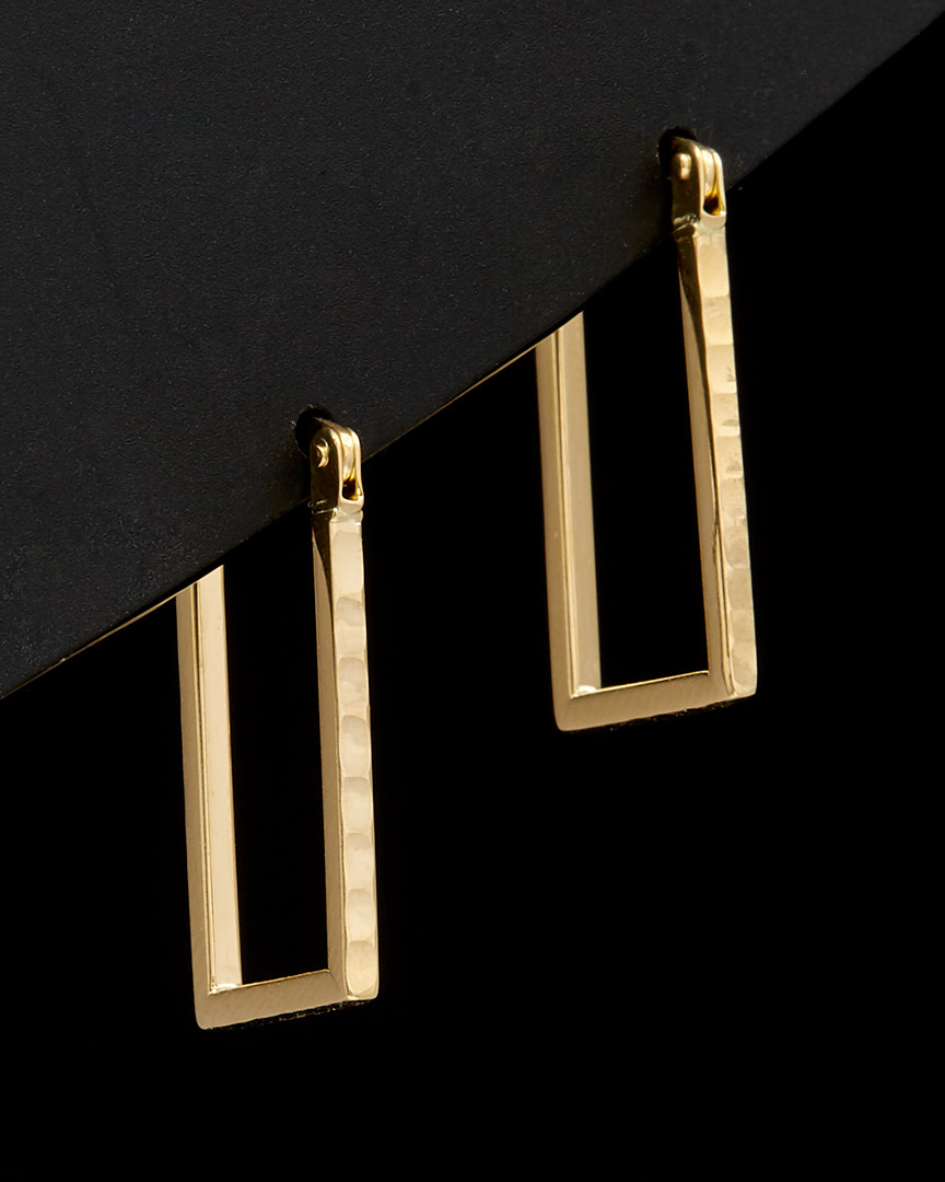 Italian Gold Rectangular Hoops