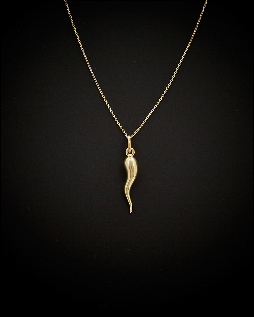 Italian Gold Italian Horn Necklace | ModeSens