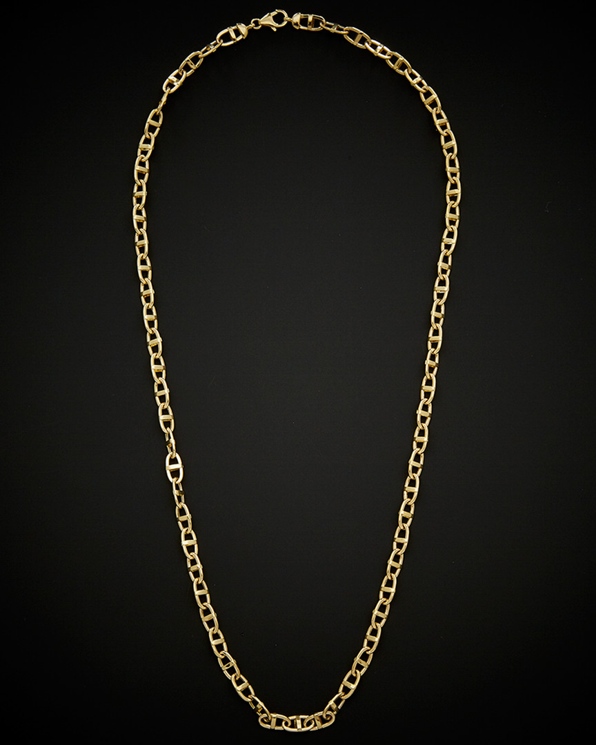 Italian Gold 14k  Semi Solid Fancy Mariner Necklace