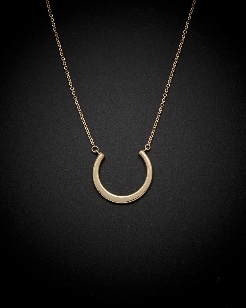 Italian Gold Half Circle Necklace