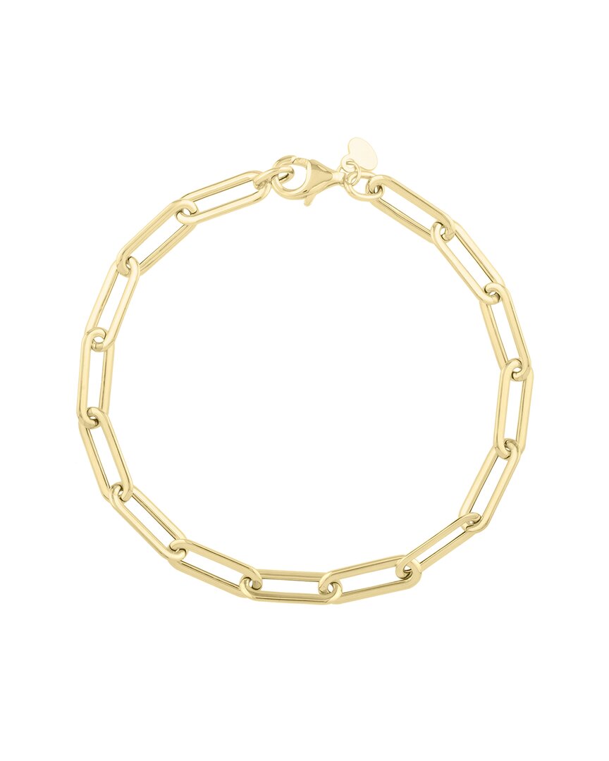 Italian Gold 14k Flat Paperclip Link Bracelet