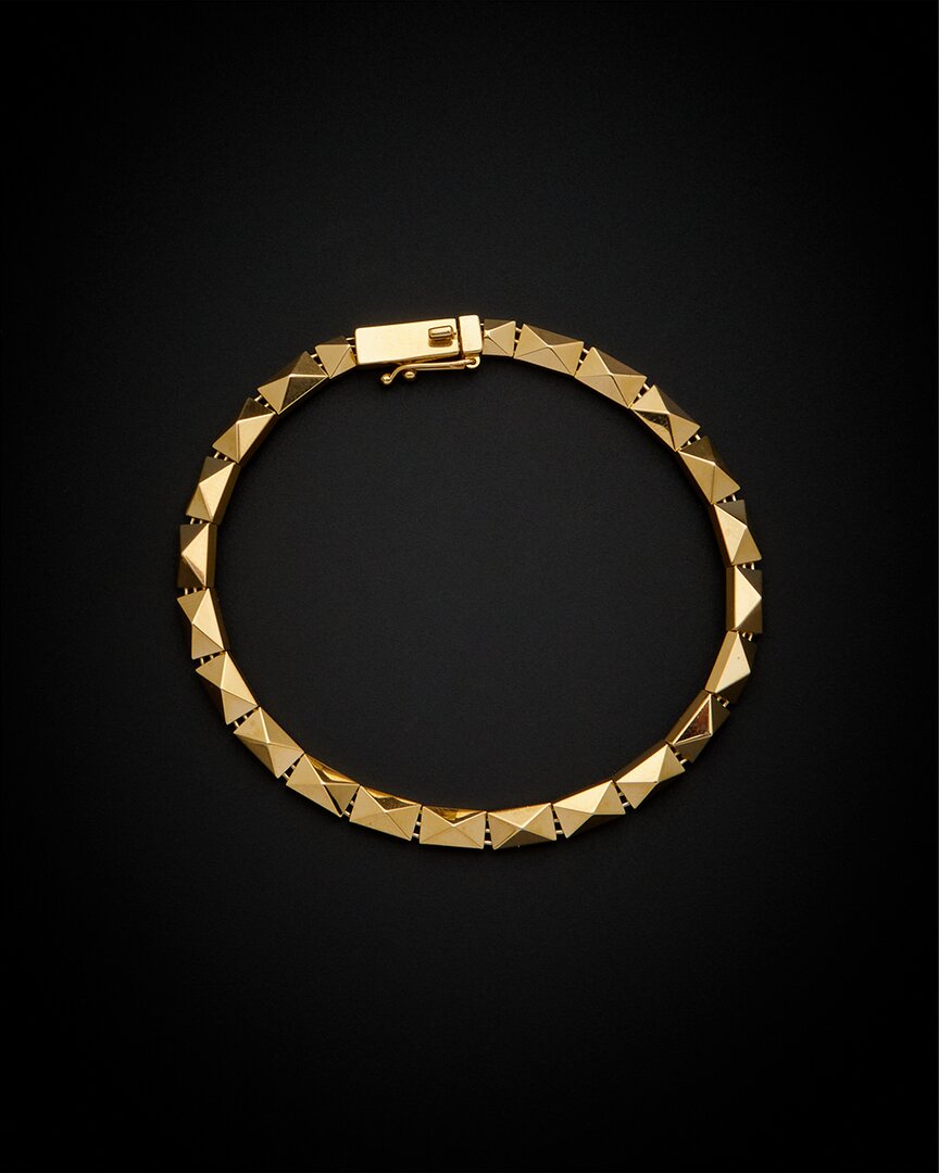 Italian Gold 14k  Pyramid Bracelet