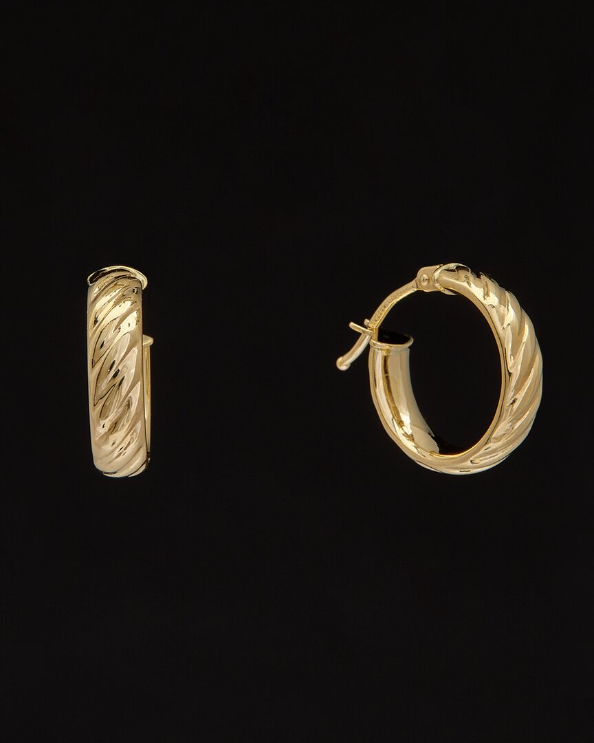 Italian Gold 14k  Twisted Hoops