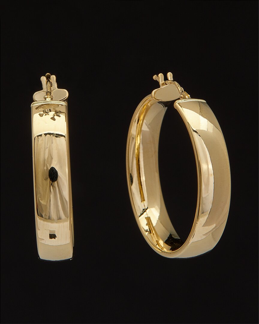 Italian Gold 14k  Polished Hoops