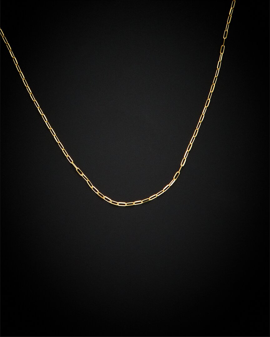 Shop Italian Gold 14k  Paperclip Chain Necklace