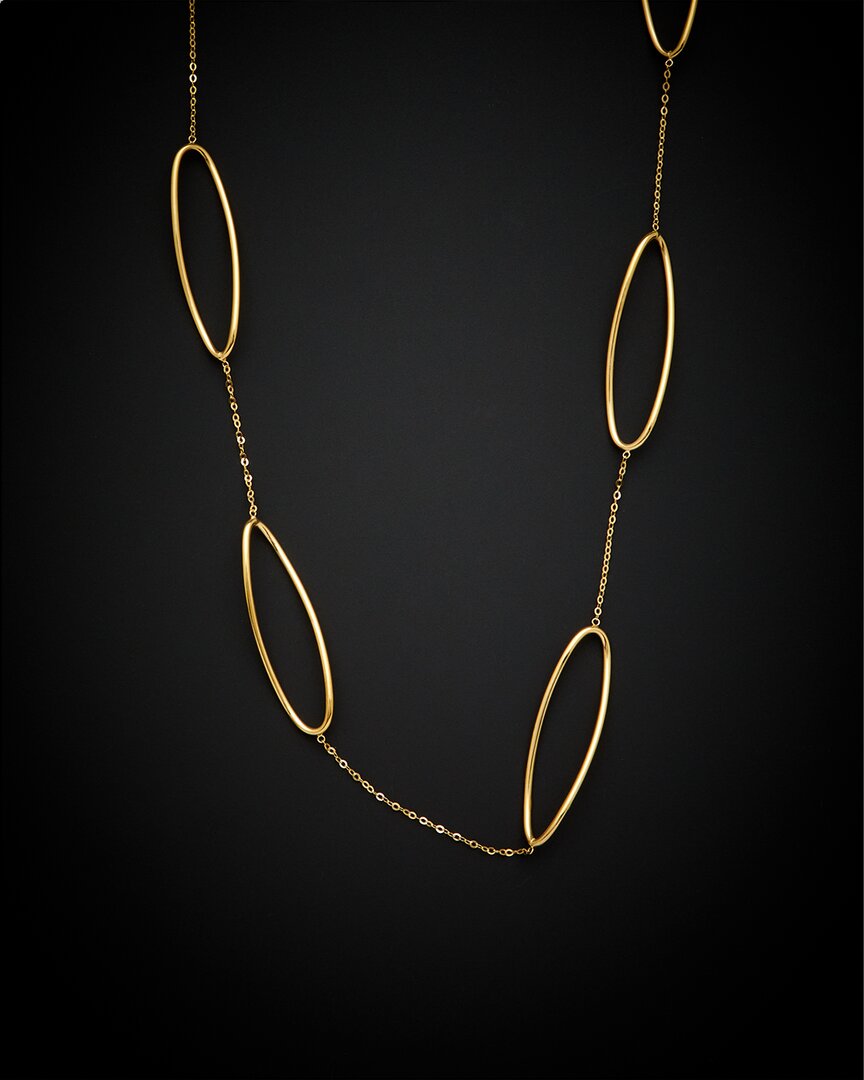 Italian Gold 14k  Twisted Station Necklace