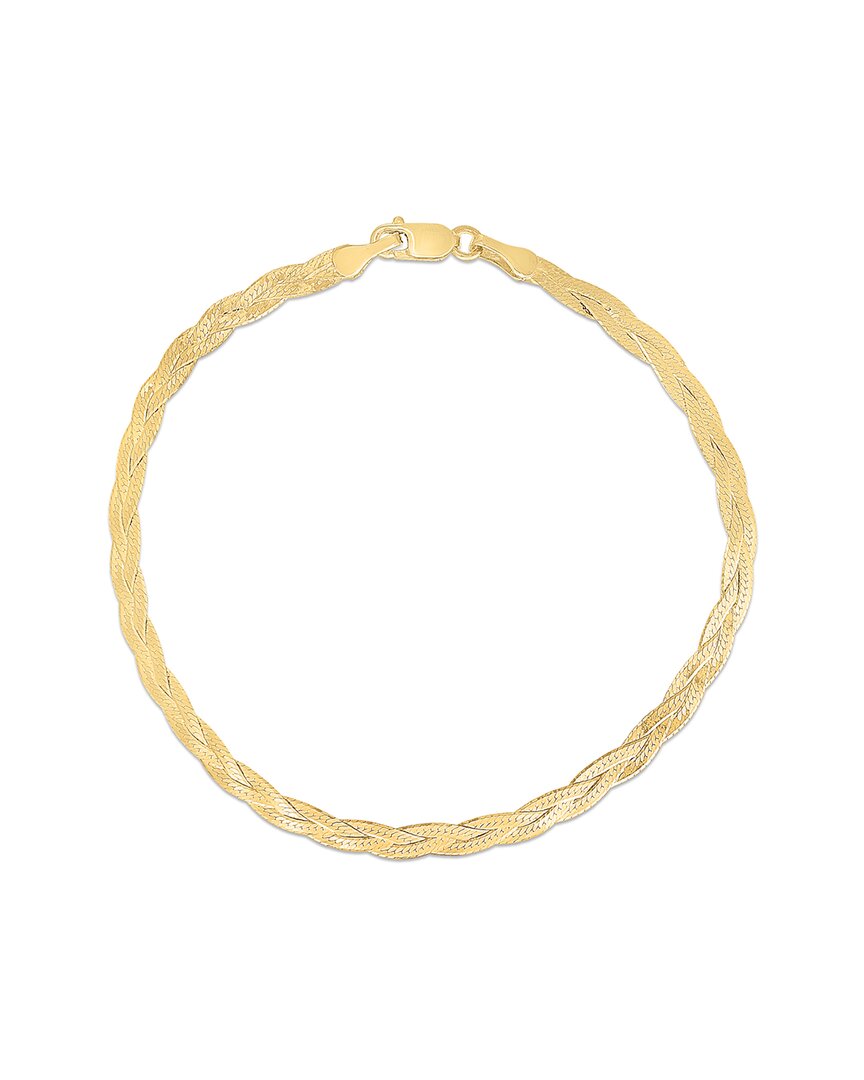 Italian Gold 14k  Braided Necklace