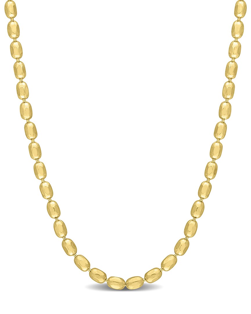 Italian Silver Oval Ball Chain Necklace
