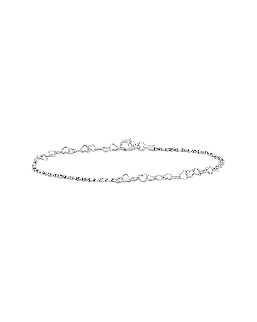 Italian Silver Rope Chain Bracelet