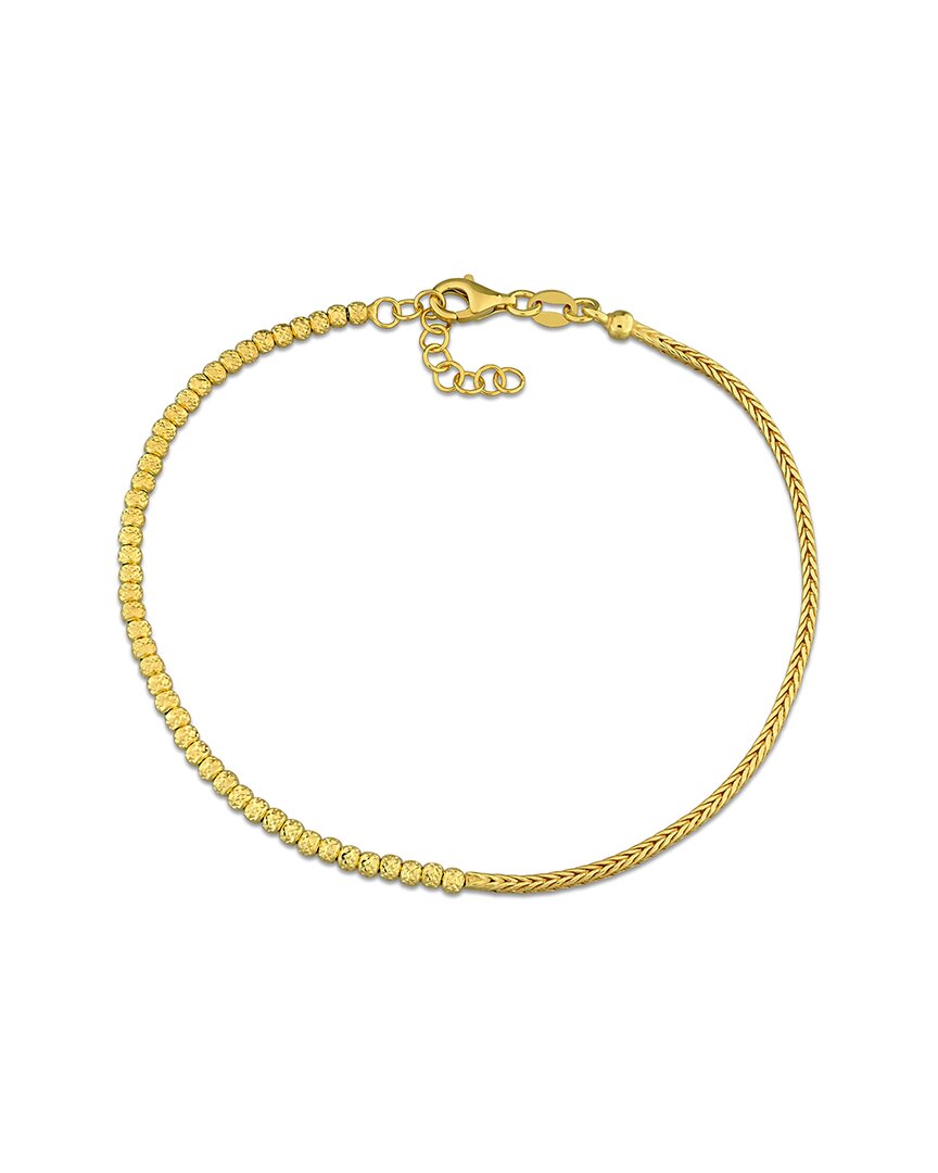 Italian Silver Wheat Link Chain Bracelet