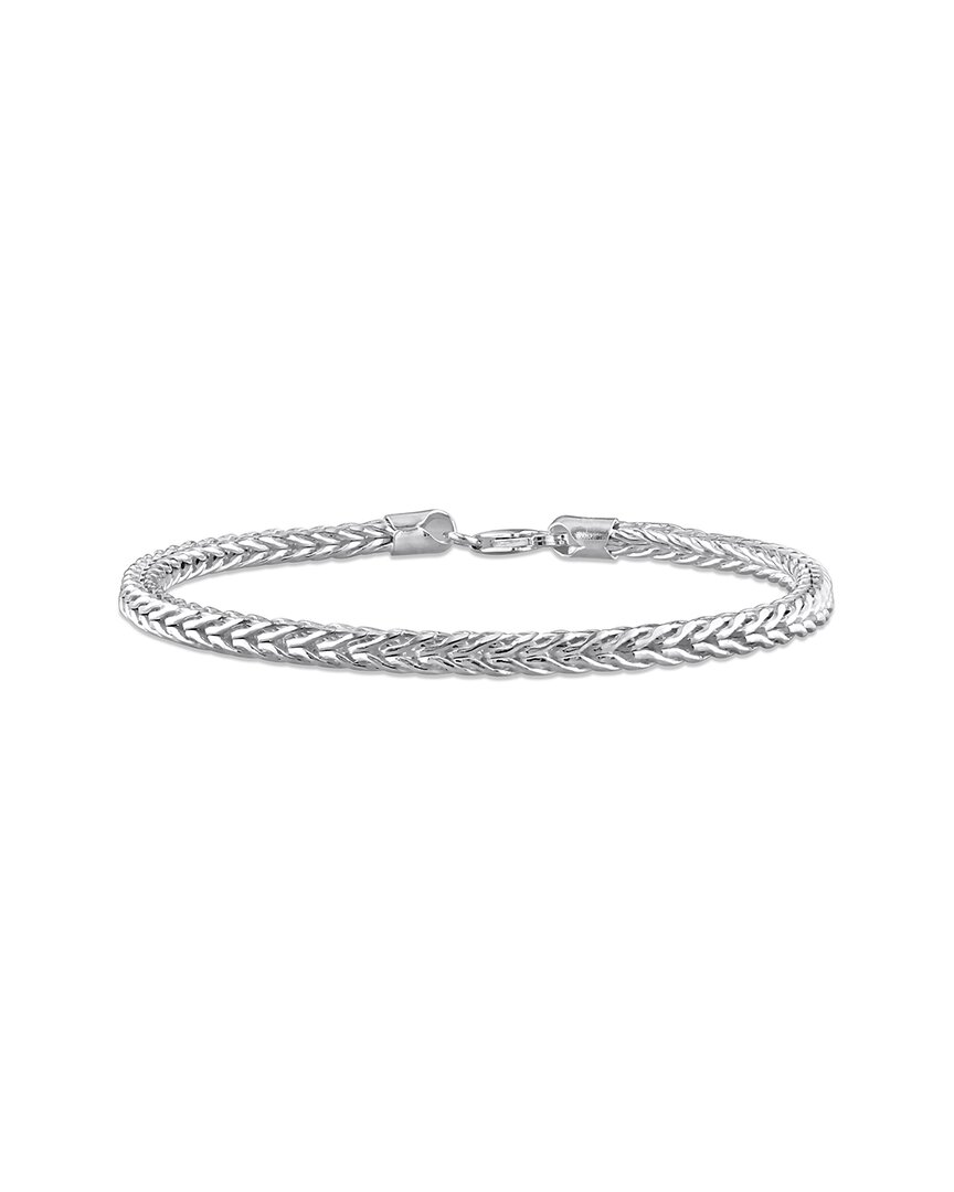 Italian Silver Foxtail Chain Bracelet