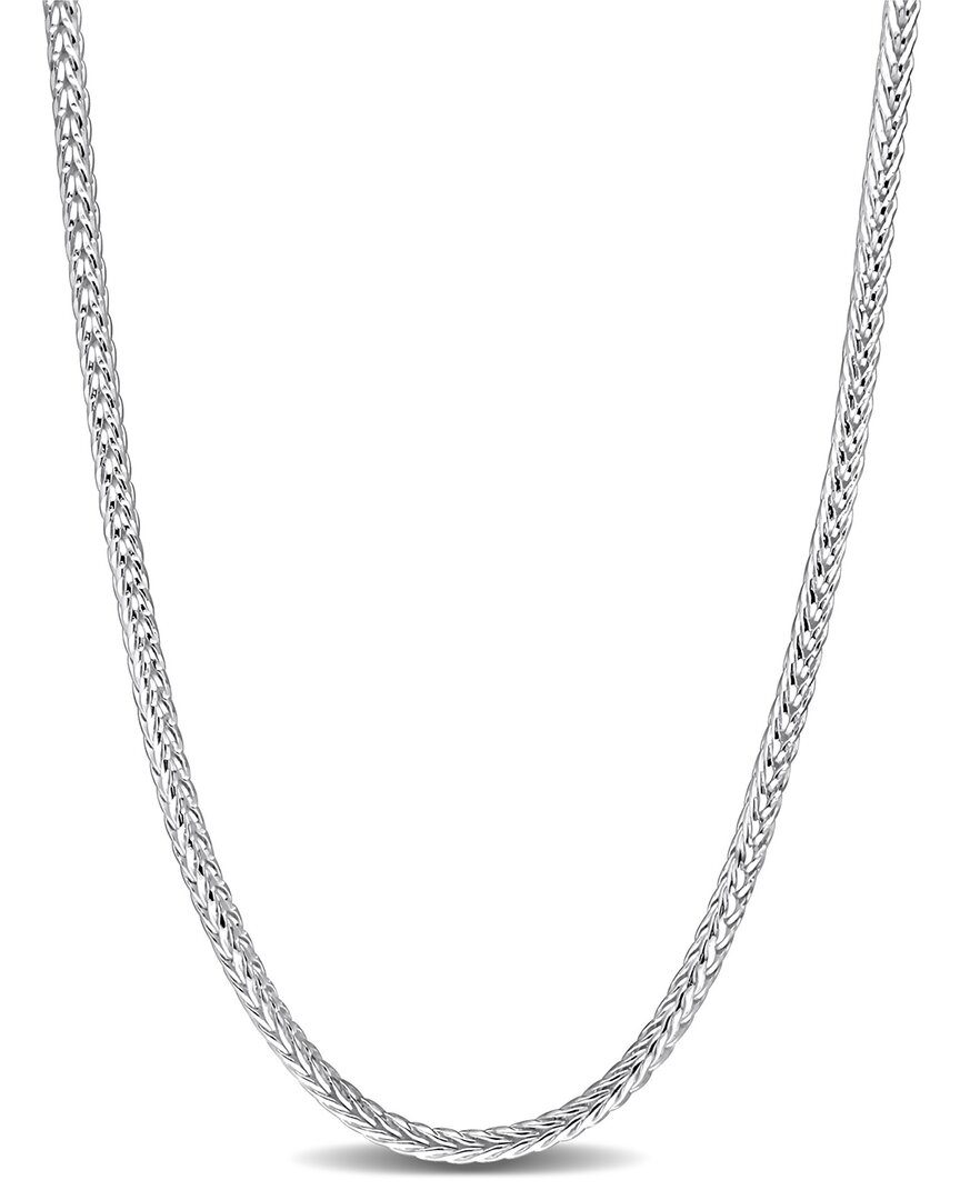 Italian Silver Foxtail Chain Necklace