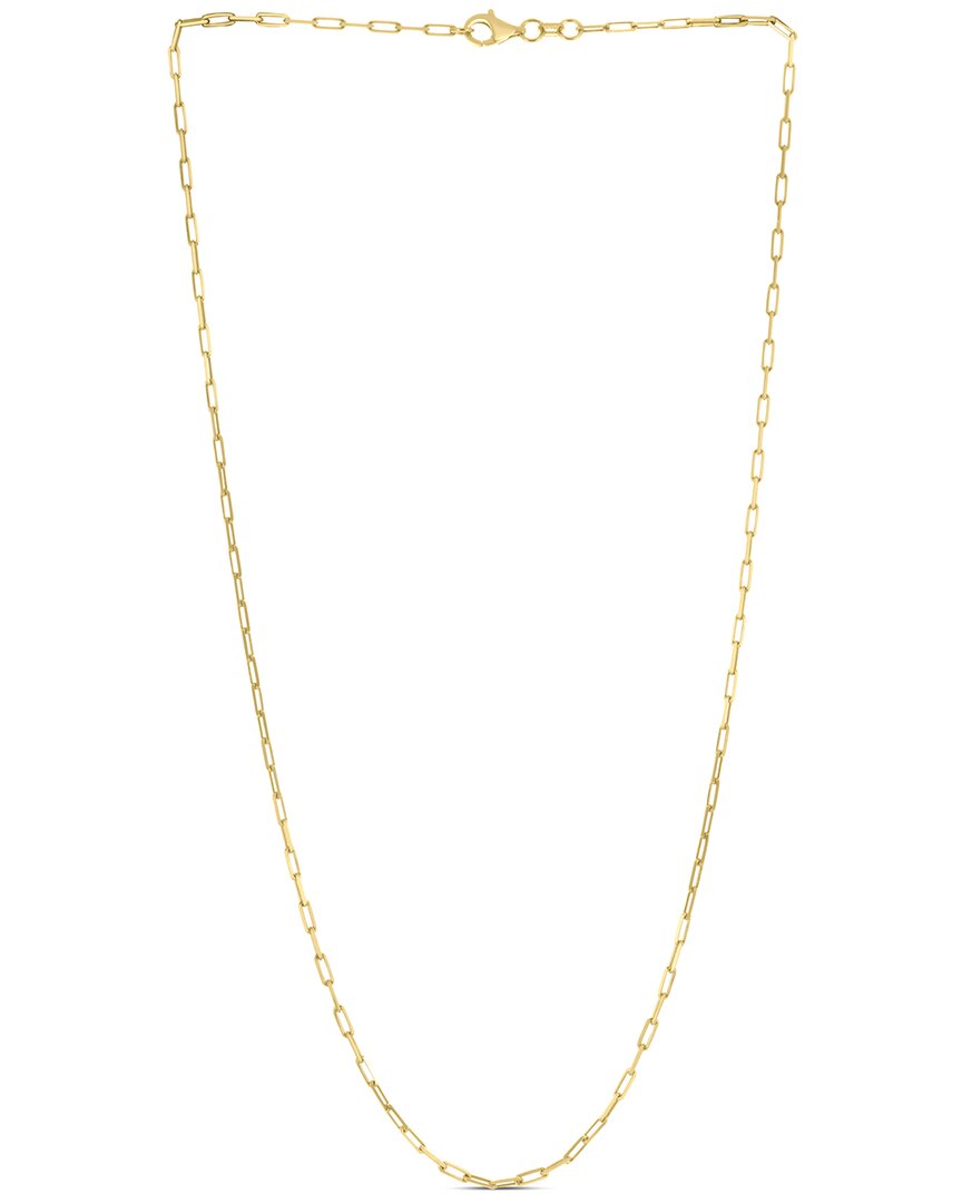 Italian Silver 14k Over  Chain Necklace