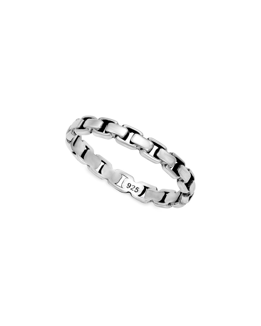 Samuel B. Silver Box Chain Ring