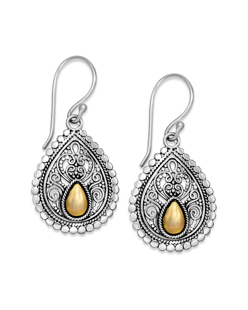Samuel B. 18k & Silver Filigree Earrings