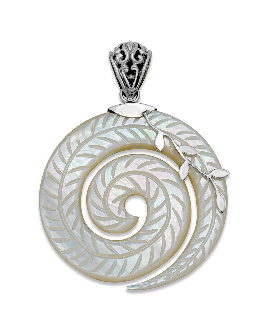 Samuel B. Silver Pearl Spiral Pendant