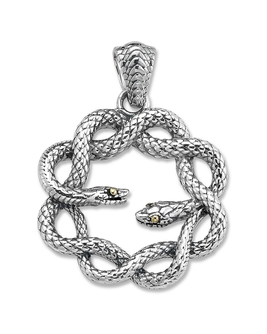 Samuel B. Sterling Silver & 18k Gold Double Snake Pendant