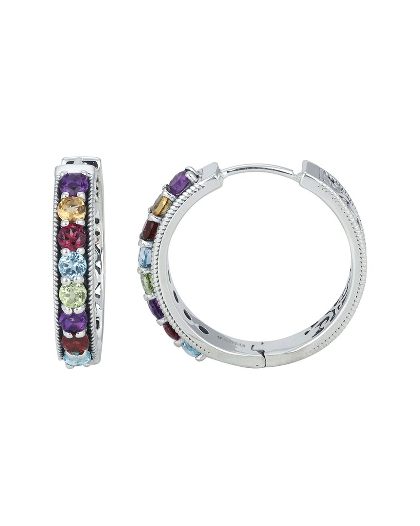 Samuel B. Silver 2.20 Ct. Tw. Gemstone Hoops