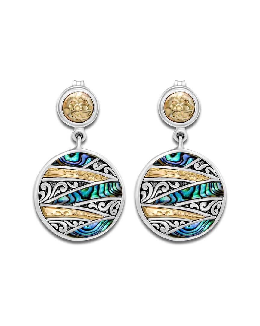 Samuel B. 18k & Silver Pearl Balinese Design Earrings