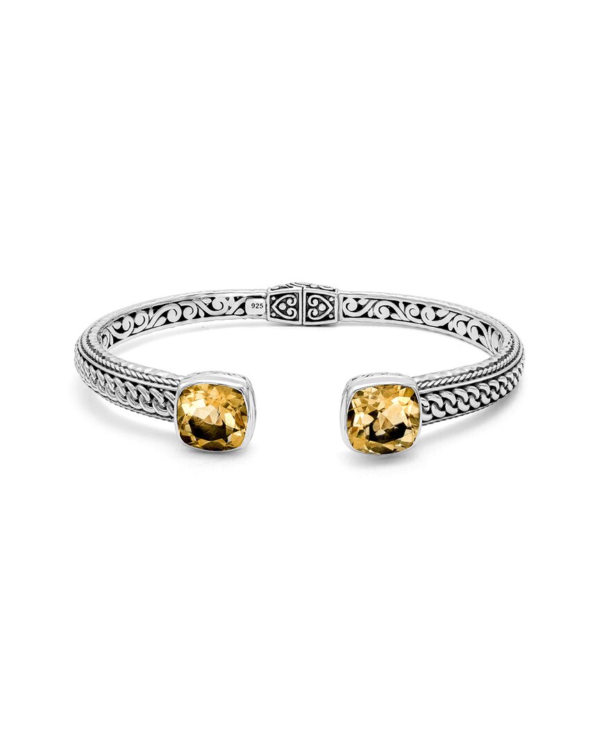 Samuel B. Silver 8.00 Ct. Tw. Citrine Bangle Bracelet