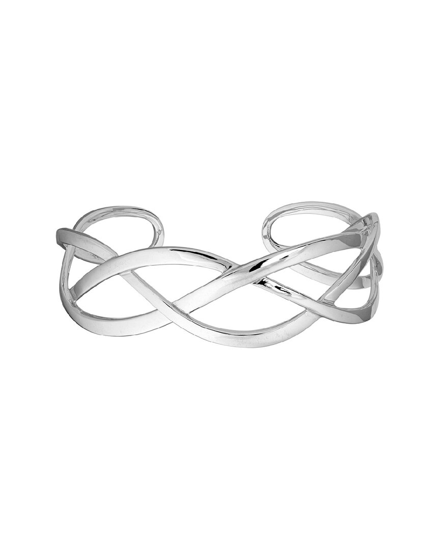 Non Branded Silver Braid Cuff Bracelet