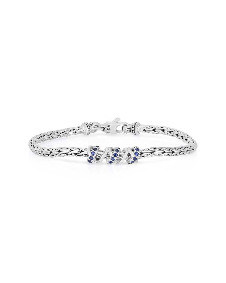 Phillip Gavriel Silver 0.35 Ct. Tw. Blue Sapphire Bracelet