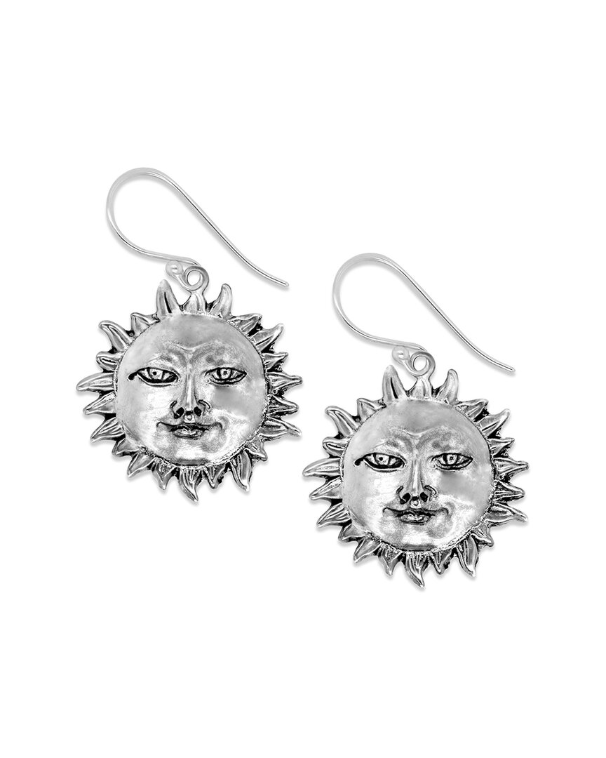 Samuel B. Sterling Silver Sun Face Drop Earrings