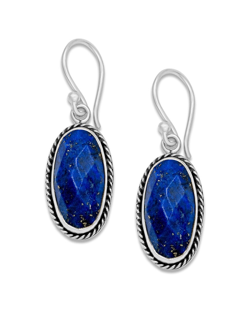 Samuel B. Silver 13.10 Ct. Tw. Lapis Earrings